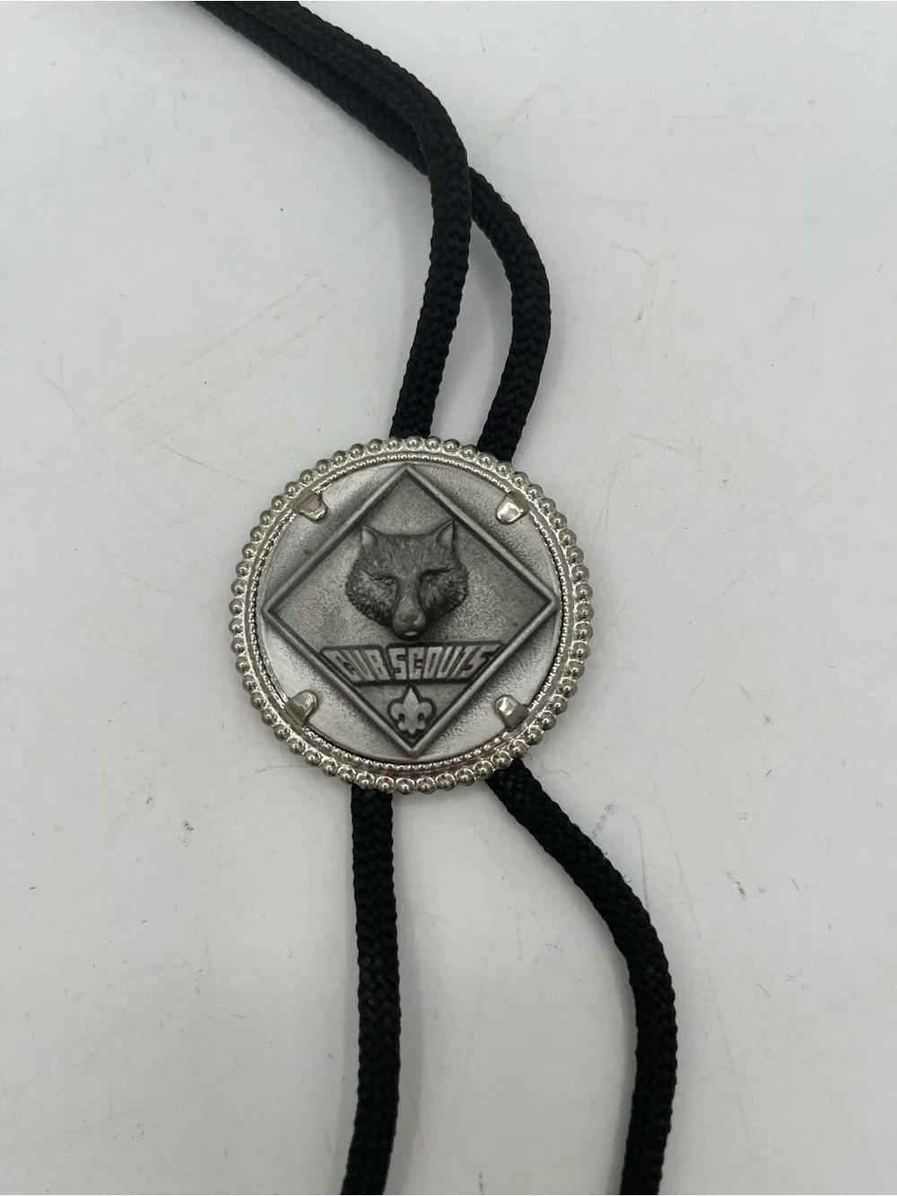 Vintage Boy Scouts of America Cub Scout Black Bolo Tie